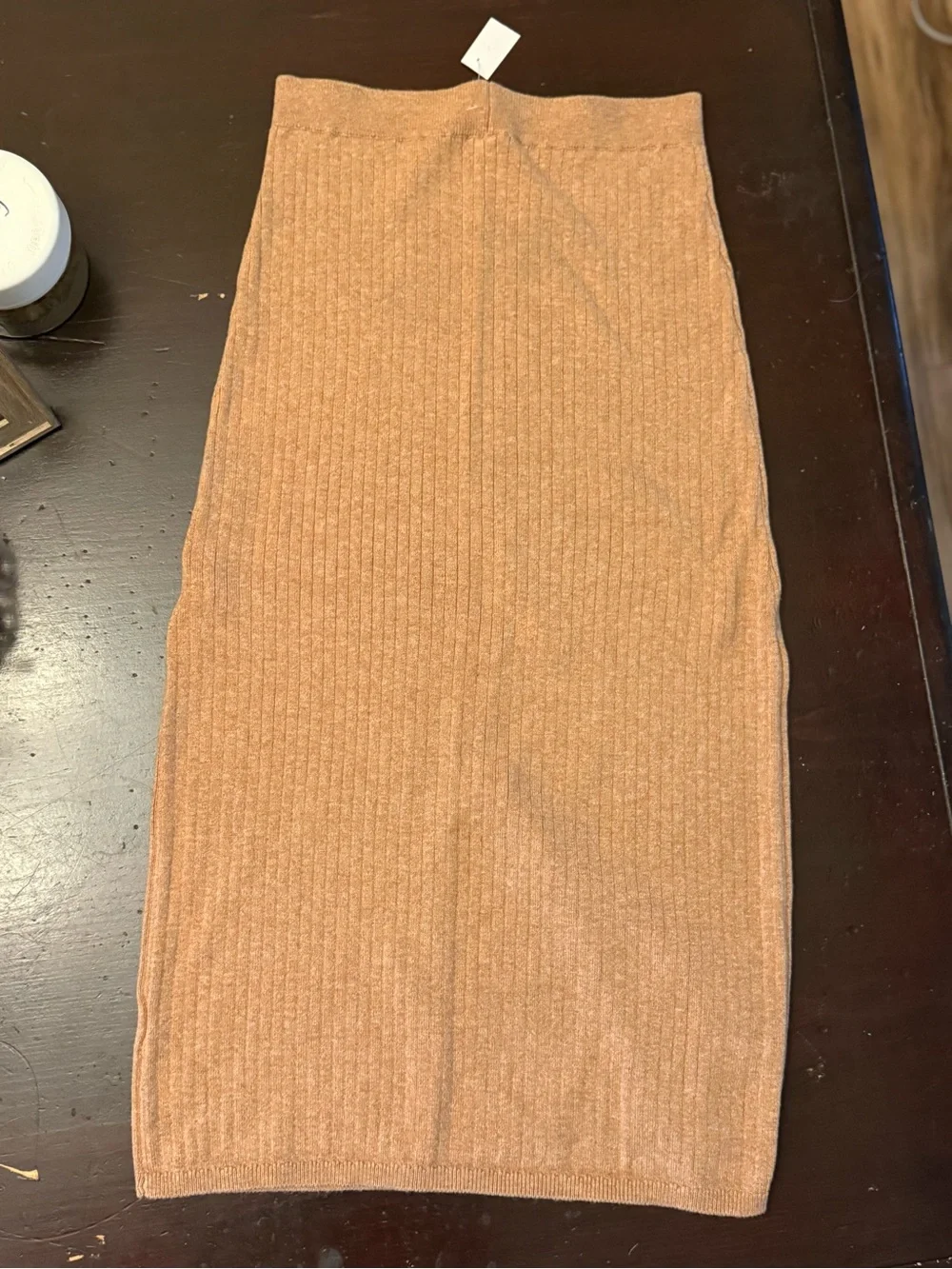 Free People Ribbed Pencil Skirt in Camel/Tan